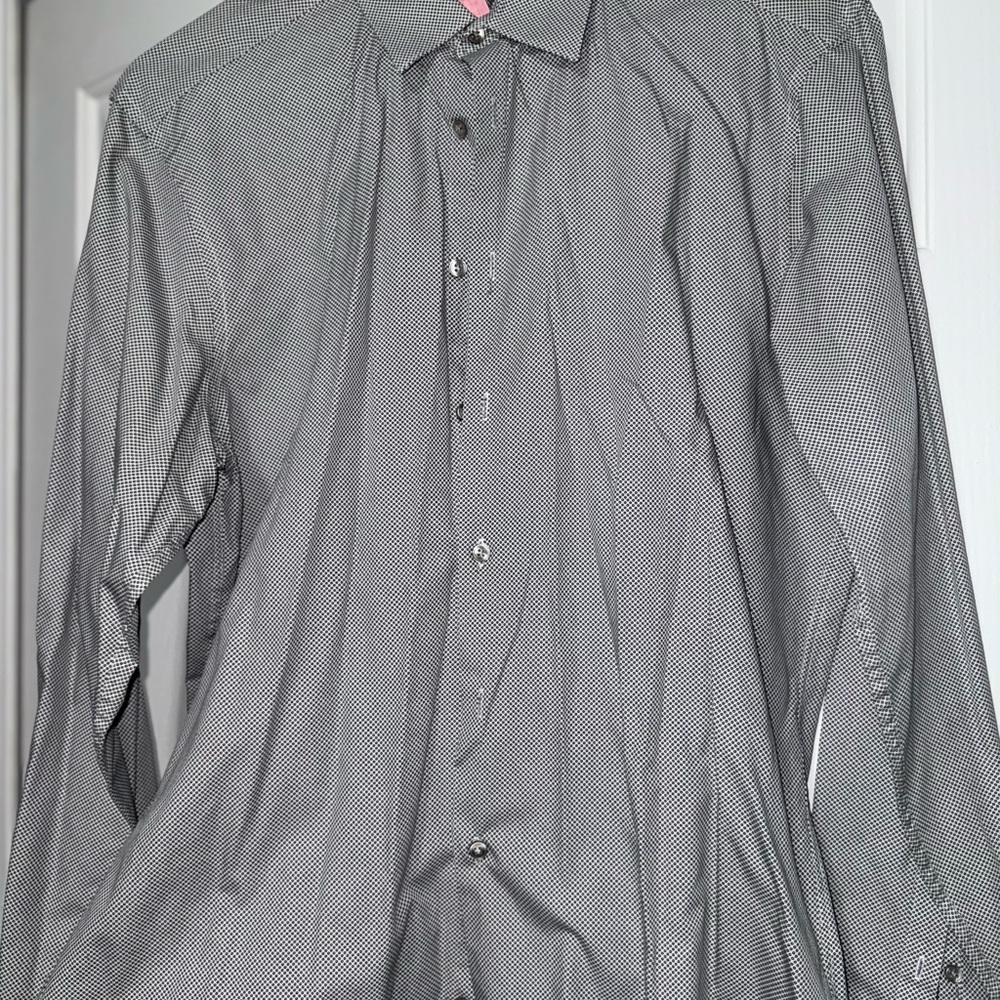 Calvin Klein Black and White Patterned Shirt